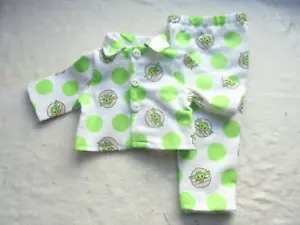 Fits American Girl 18" Boy doll clothes -Baby Yoda on White Pajamas 3 - Picture 1 of 6