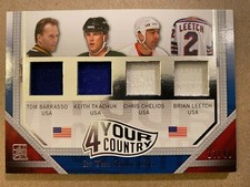 2015-16 ITG Used 4 YOUR COUNTRY #4YC-07 Barrasso Tkachuk Chelios Leetch 17/40