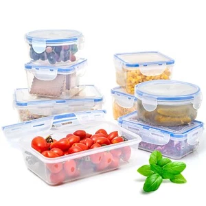 Air Tight 16 Piece Plastic Food Storage Containers with Lids, Safe Lunch Box ... - Picture 1 of 8