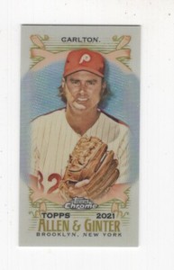 2021 TOPPS ALLEN & GINTER CHROME MINI - STEVE CARLTON PHILADELPHIA PHILLIES #145