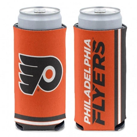 Philadelphia Flyers 12oz Slim Can Cooler [NEW] Beer Seltzer Coozie Claw Holder Cover