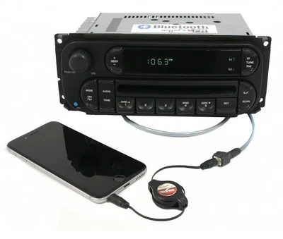 Chrysler Jeep Dodge RBK Digital 22-10 Rádio 02-07 AM FM CD Bluetooth Pigtail Aux - Imagem 1 de 4