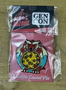 Gencon 2025 Rare Pin Bazaar Pickle Pizza Dragon D&D Games Gen Con Enamel Pin - Picture 1 of 2