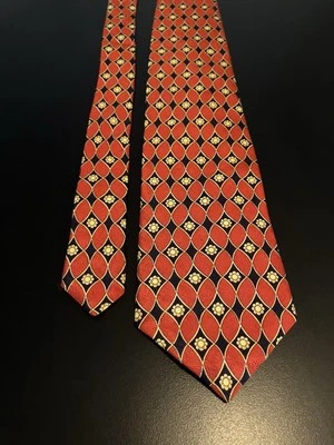 Corbata Bullock & Jones San Francisco 100% seda hecha en Alemania floral y geométrica Foto 1 de 4