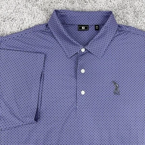 Polo FootJoy para Hombres 3XL Púrpura Geométrico AOP Golf Rendimiento Elastizado Manga Corta - Imagen 1 de 10
