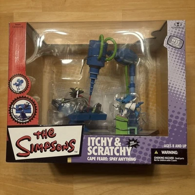 Itchy & Scratchy Cape Fear Spay Anything The Simpsons Conjunto Novo Na Caixa McFarlane Toys - Imagem 1 de 4