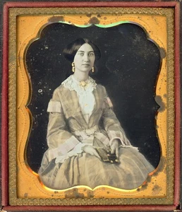 ABSOLUTE SCHÖNHEIT FRAU DAGUERREOTYPIE MIT WUNDERSCHÖNER TÖNUNG - Bild 1 von 2