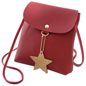 Bolso mensajero de hombro para mujer Pu estrella decoración móvil moneda tarjeta de dinero alrededor de 2941 - Imagen 1 de 10