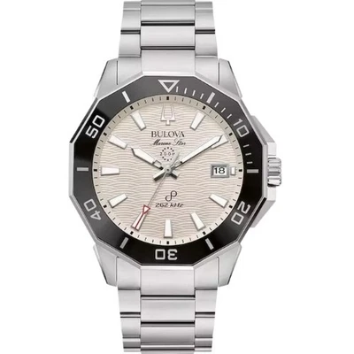 Reloj para hombre Bulova Marine Star Sapphire Precisionist blanco con pantalla de fecha 96B426 Foto 1 de 4