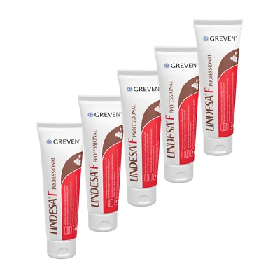 5 x LINDESA ® F Hautschutzcreme 100ml Tube fetthaltig Handcreme Pflegecreme