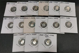 Juego de monedas de diez centavos Roosevelt 1992-2006 S plata a prueba gema de 15 años sin circular pf EE. UU. - Imagen 1 de 1