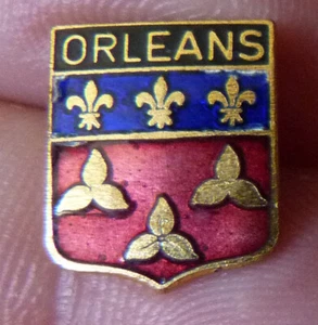 KLEINE PIN WAPPEN AUFNÄHER STADT DORF ORLEANS - Bild 1 von 2