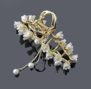 XL Haarkrebs Metal Haargreifer Hair Clip 11 CM Rhinestone Enamel - Picture 1 of 1