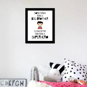 Be brave be super hero Canvas Art Print Poster Wall Picture Kids Decor unFrame - Picture 1 of 6