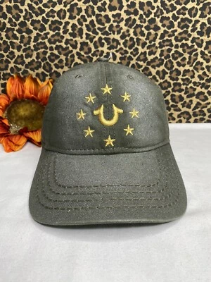 🧢TRUE RELIGION🧢Gorra de béisbol verde militante con herradura ajustable | TALLA ÚNICA Foto 1 de 4
