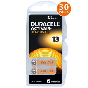 Duracell Activair Size 13 Hearing Aid Batteries 1.45V (30 Batteries) - Picture 1 of 8