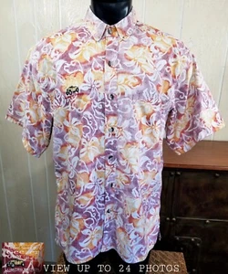 Hawaiian Shirt Reverse Print Button Up NHRA Motorsport Museum Geezer Gear Sz XL - Picture 1 of 12