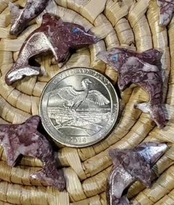 SELTEN Stammesgeist Tier Zuni Fetisch handgeschnitzt rot Serpentin Delphin Perlen - 2 - Bild 1 von 6