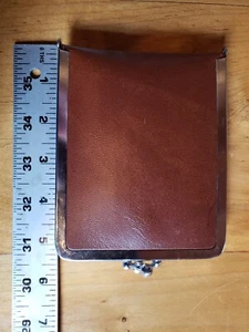 Rare Weiss Antique Folding Shopping Bag in Wallet Case Kiss Lock Portable - Picture 1 of 7