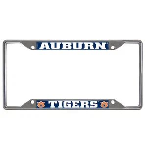 New NCAA Auburn Tigers Car Truck Chrome Metal License Plate Frame - Picture 1 of 2