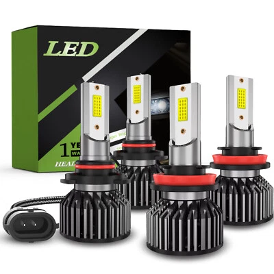 For Toyota Prius 2010-2012 2013 2014 2015 LED Headlights Bulbs High Low Beam Kit - Image 1 of 4