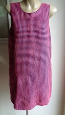 GORMAN beautiful navy and pink cotton  shift dress  size 8