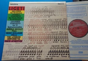 Atherton/Nicolet/Holliger LIGETI Melodien/Double Concerto Decca Headline HEAD 12 - Foto 1 di 2