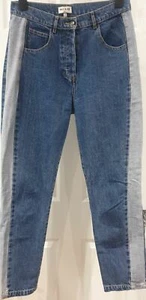 PAUL & JOE PARIS Blue Cotton Contrast Pale Stripe Casual Tapered Jeans Pants 29 - Picture 1 of 9