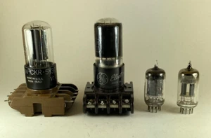 TUBE SET FOR FENDER CHAMP-VIBRO CHAMP. TESTED GOOD USED TUBES - Picture 1 of 9