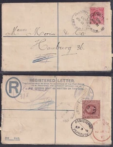 72873) GOLD COAST COLONY 1910 sobre certificado a Hamburgo - Imagen 1 de 3
