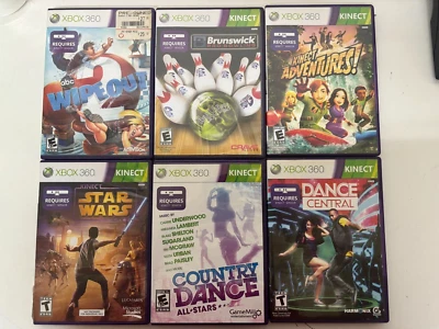 Microsoft Xbox 360 Kinect Lot Of 6 Games Complete with Manuals Tested Working - Image 1 of 4