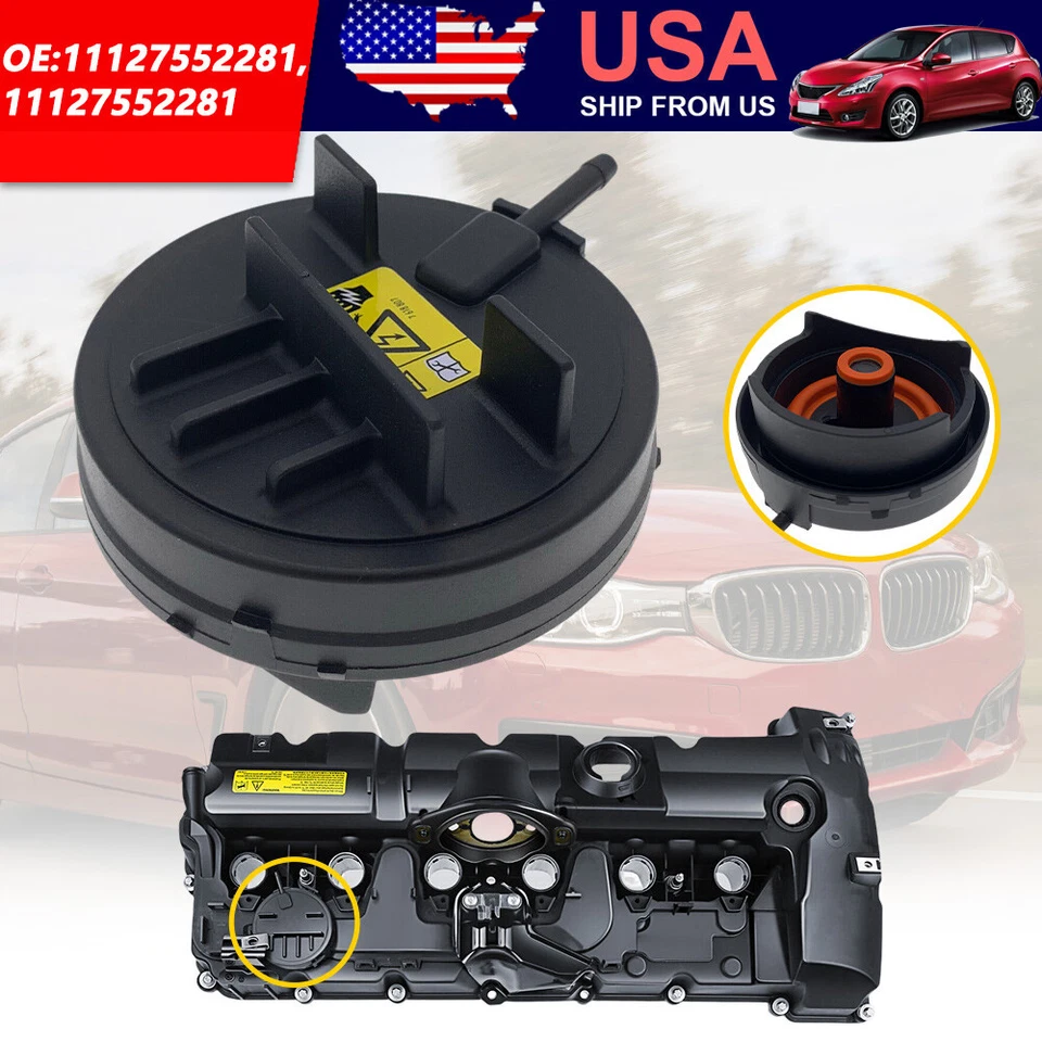 Cubierta de válvula PCV para 06-13 BMW 128i 328i 328xi 528i 528xi X3 X5 Z4 N52 2,0 L-3,0 L Foto 1 de 4