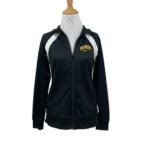 Nike Jacket Youth Kids XL Extra Large Black Gold Mesh Layers Full Zip Warm Up - Picture 1 of 14