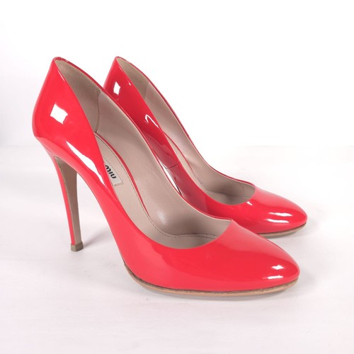 MIU MIU VERNICE PELLE ITALIA??MADE 518277 VERENICE LACCA decolte tacco misura 38
