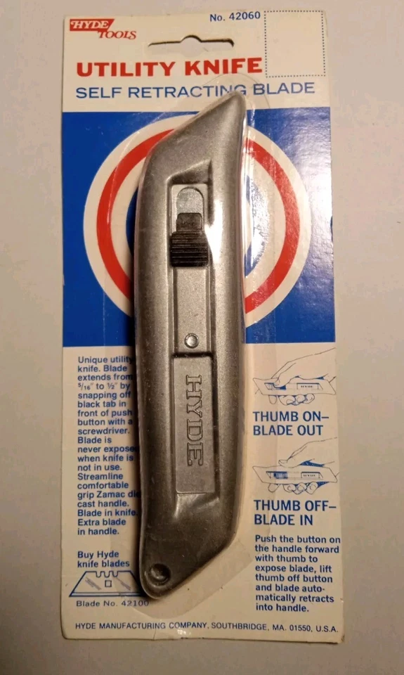 LÂMINA DE BARBEAR VINTAGE NOS HYDE TOOLS 42060 FACA UTILITÁRIA  - Imagem 1 de 1