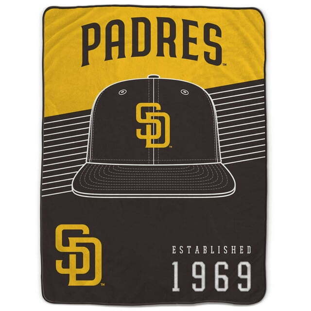 San Diego Padles Fleece Team Blanket 50x60 San Diego Padres Fleece