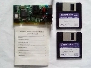 Vintage Rockwell PC336RVP-CD Internal Data / Fax / Voice Modem ISA Card - Afbeelding 1 van 3
