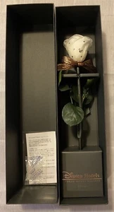 Disney Tokyo Sea Hotel MiraCosta Preserved White Rose Mickey Crystal - Picture 1 of 8