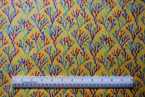 Moda Ocean View yellow coral sea plants By the 1/4 yard 100% cotton fabric - Picture 1 of 2