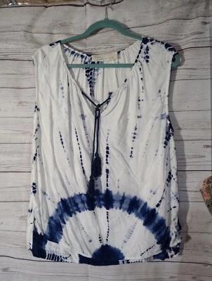 Vintage Havana Sleeveless Tye Dyed Shirt, Lightweight Size M Made In The USA - Image 1 of 4