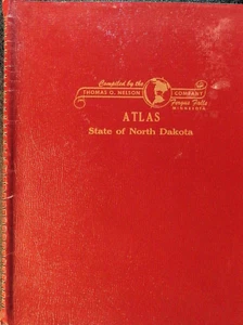1961 Atlas of State North Dakota spiralgebunden Thomas O Nelson Co - Bild 1 von 4