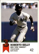 1991 (YANKEES) Panini Canadian Top 15 #47 Roberto Kelly