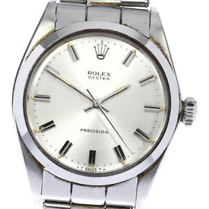 ROLEX Oyster Precision 6426 cal.1225 Silver Dial Hand Winding Men's Watch_804386