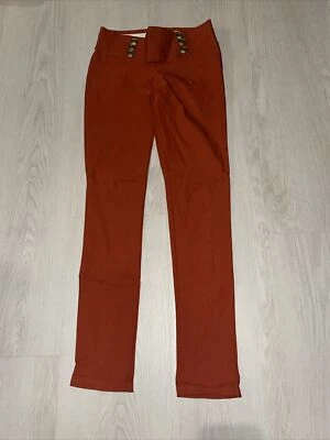 Pantalones ajustados elásticos de mezclilla naranja Poetry para mujer talla S Foto 1 de 4