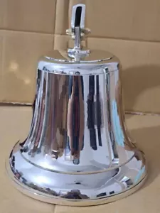 Antico campanello porta sospesa nautica nave ottone grande staffa da parete REGALO - Foto 1 di 9