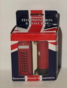 London Bus Phone Box Die Cast Pencil Sharpeners Souvenir NEW - Picture 1 of 2