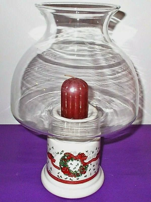 HIMARK 10" Lámpara Huracán Navidad - Candelabro Base Cerámica Caja Original DD Foto 1 de 4