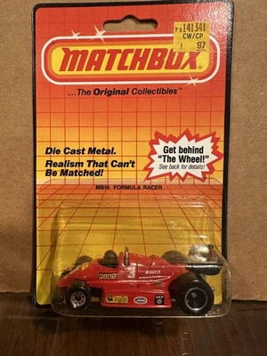 Matchbox MB#16 FORMULA RACER-RED--SEALED ON  CARD-1983 Z70 - Image 1 of 4