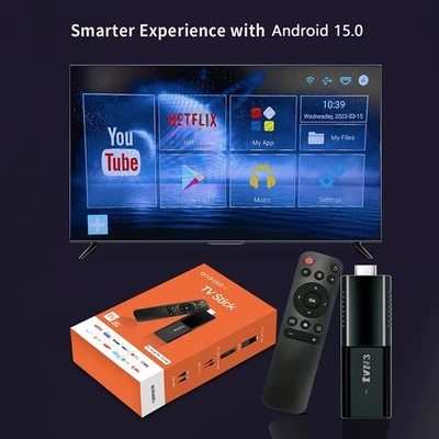 MARKENLOS TVR3 Andriod 15.0 TV Stick 8GB+128 Media Player Smart 4K TV Stick, HD2.0, Wifi