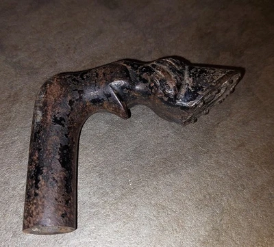 Ancien Embout de canne de Défense en fer ou fonte SABOT DE CHEVAL  FER À CHEVAL - Photo 1/4